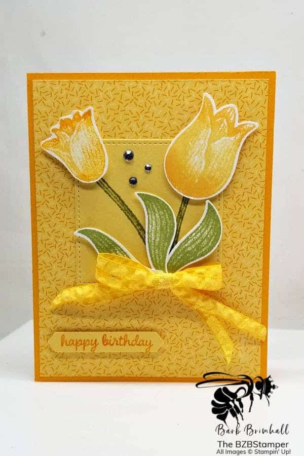 Stampin Up Timeless Tulip in yellow