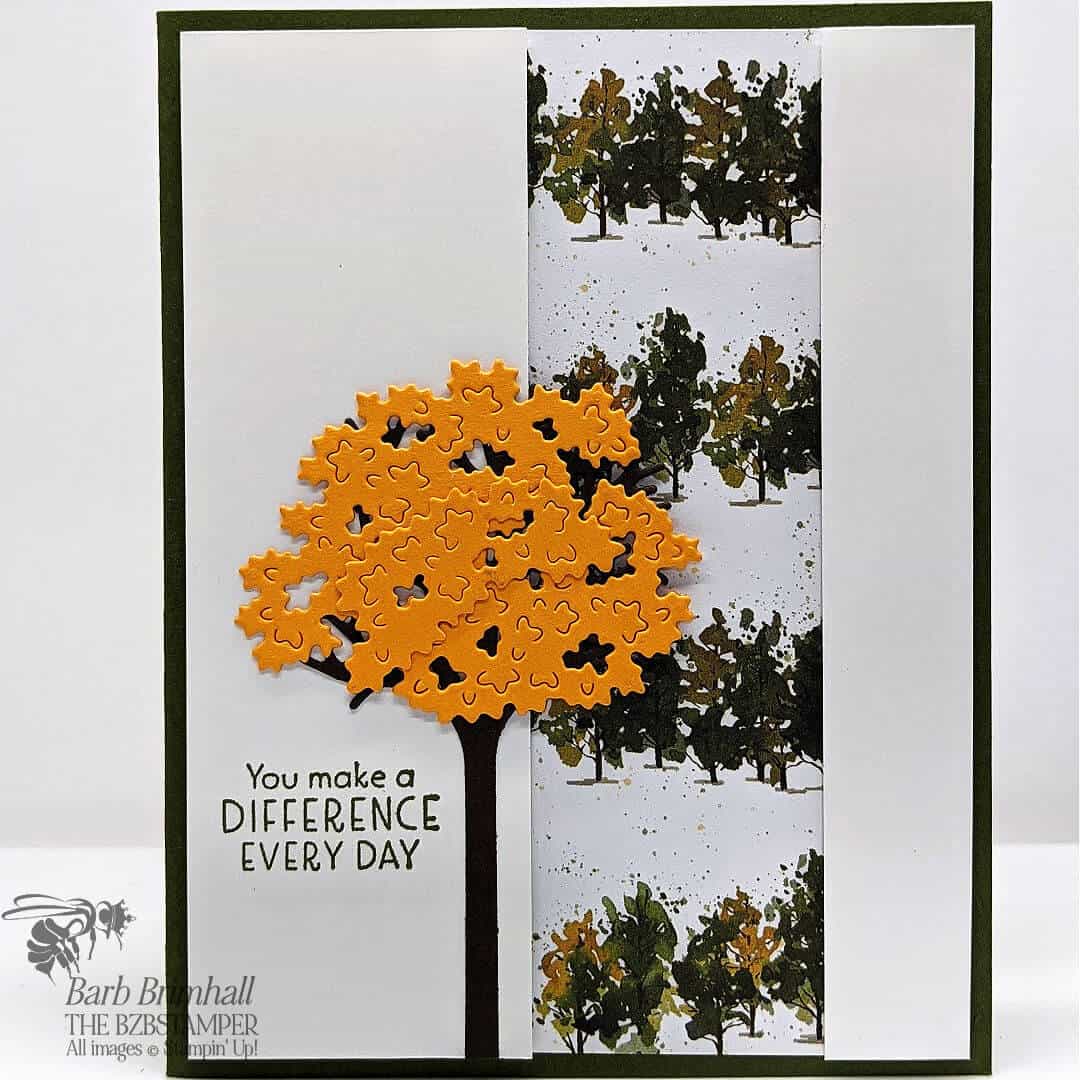 Father's Day card with tree die-cuts