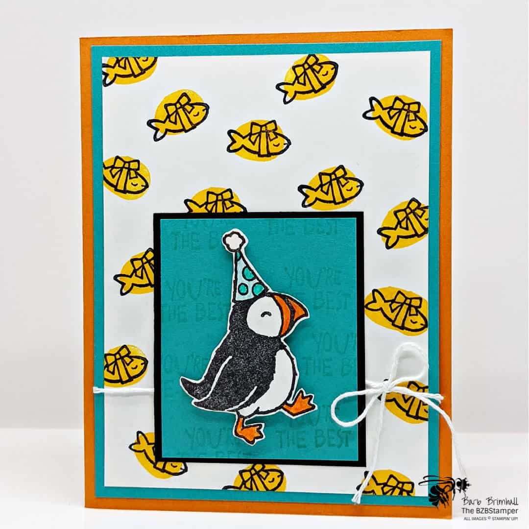 Fun Card Sketch using the Party Puffins
