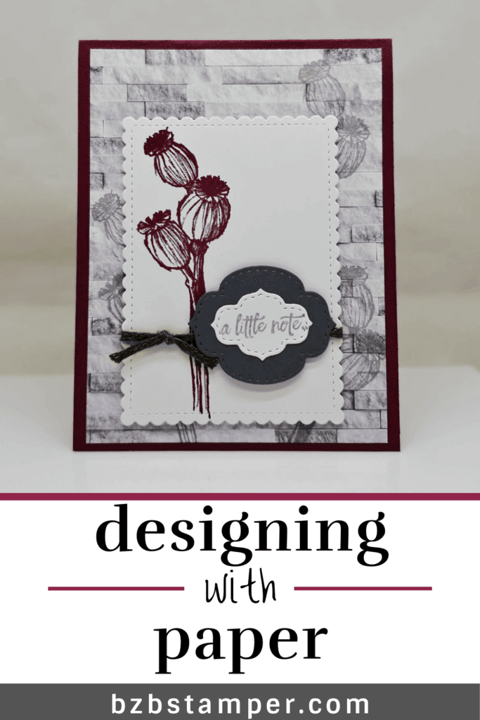 Stampin' Up! Enjoy the Moment Stamp Set with burgundy flower