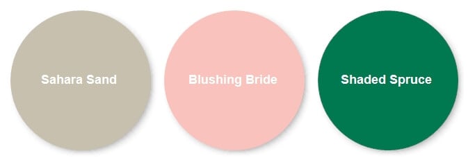Handmade Congratulations Card in Sahara Sand, Blushing Bride and Shaded Spruce
