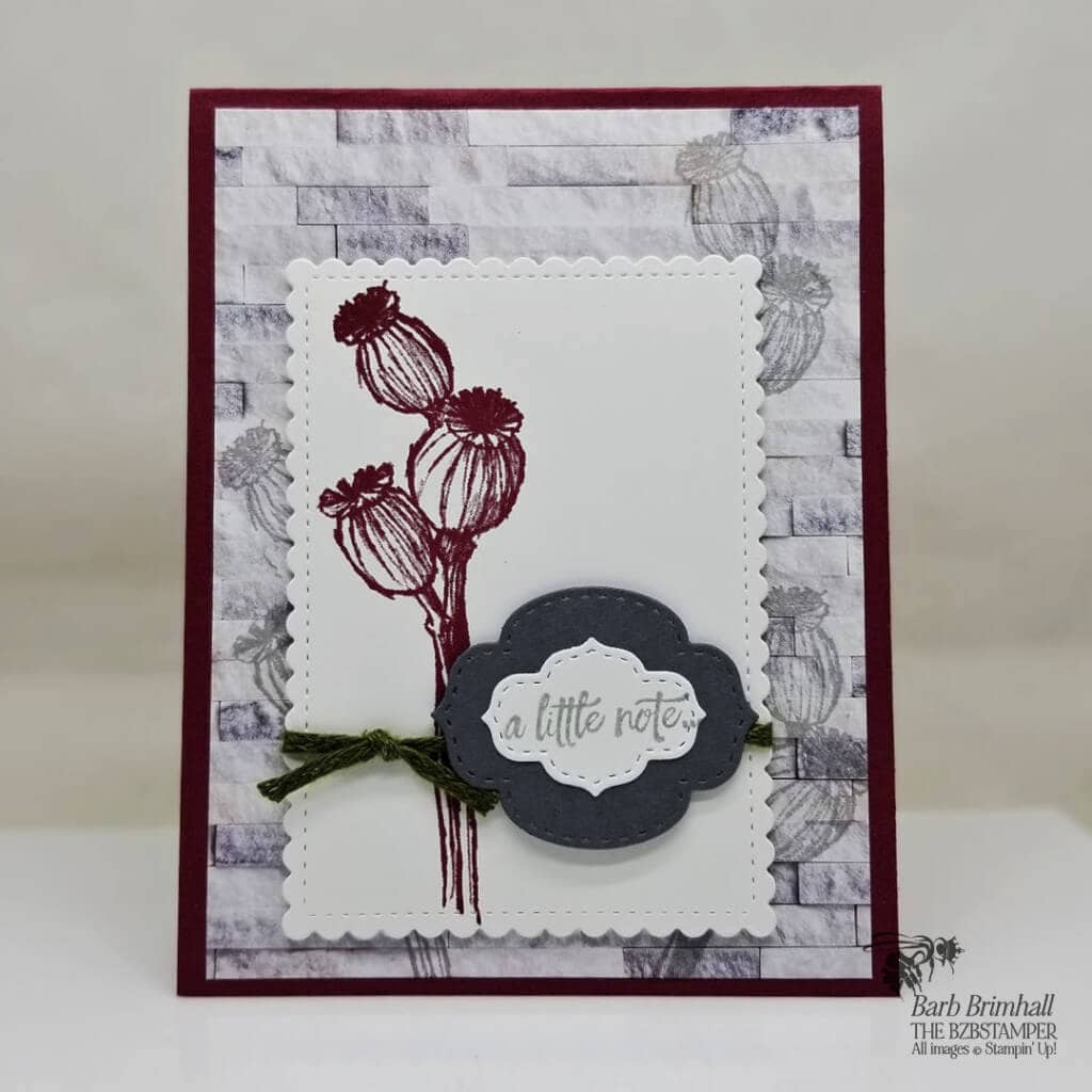 Stampin' Up! Enjoy the Moment Stamp Set with burgundy flower