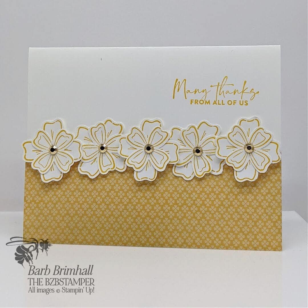 Yellow Thank You Card featuring the Flower of Friendship Bundle by Stampin' Up!