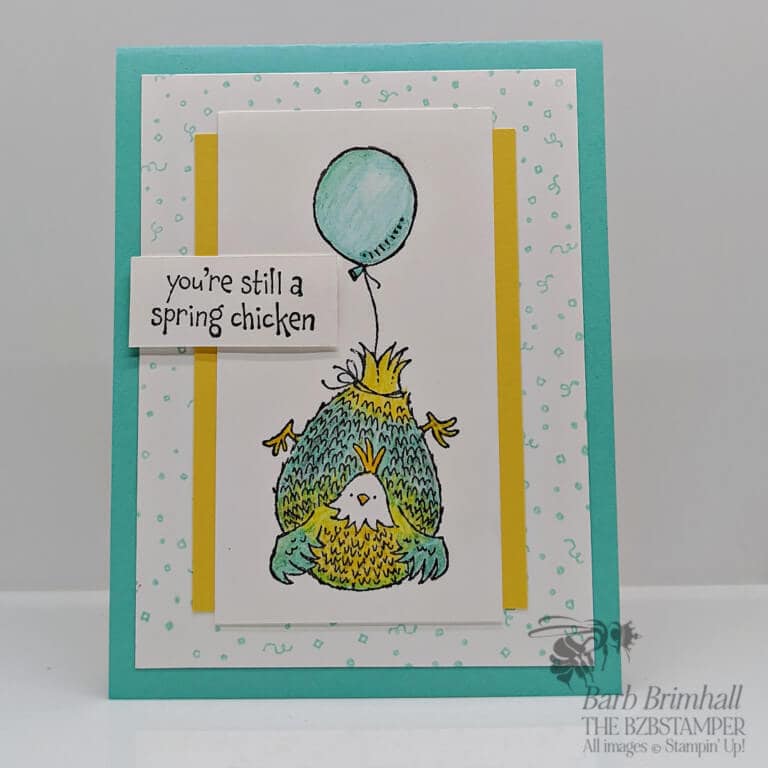 Fun Birthday Card in yellow and blue