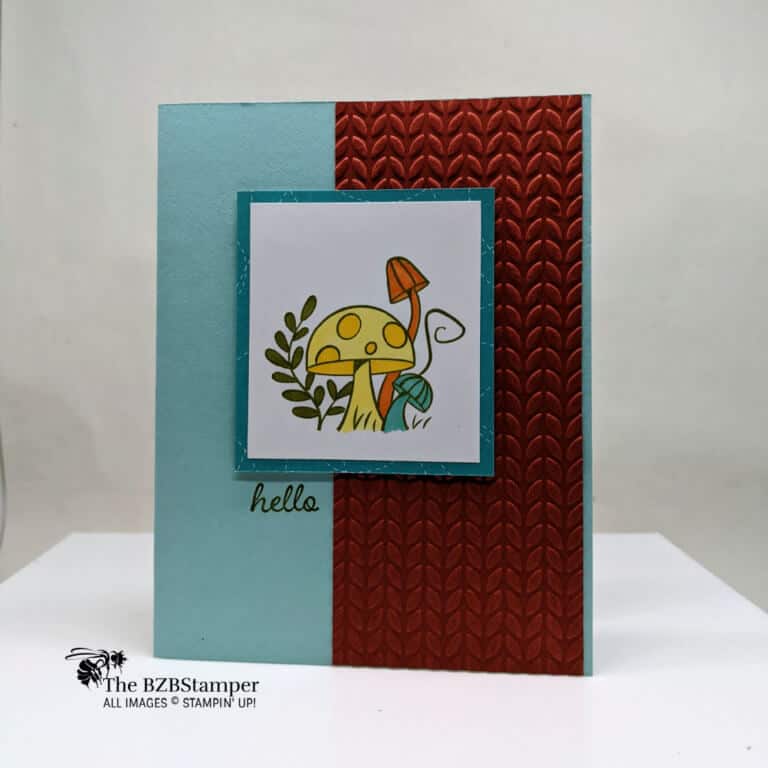 A Handmade Card with Mushrooms