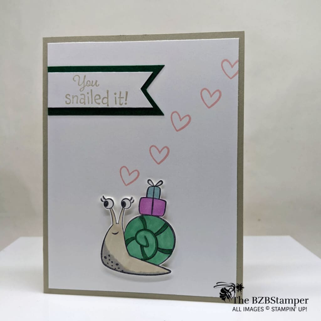 stampin up snailed it heart snail