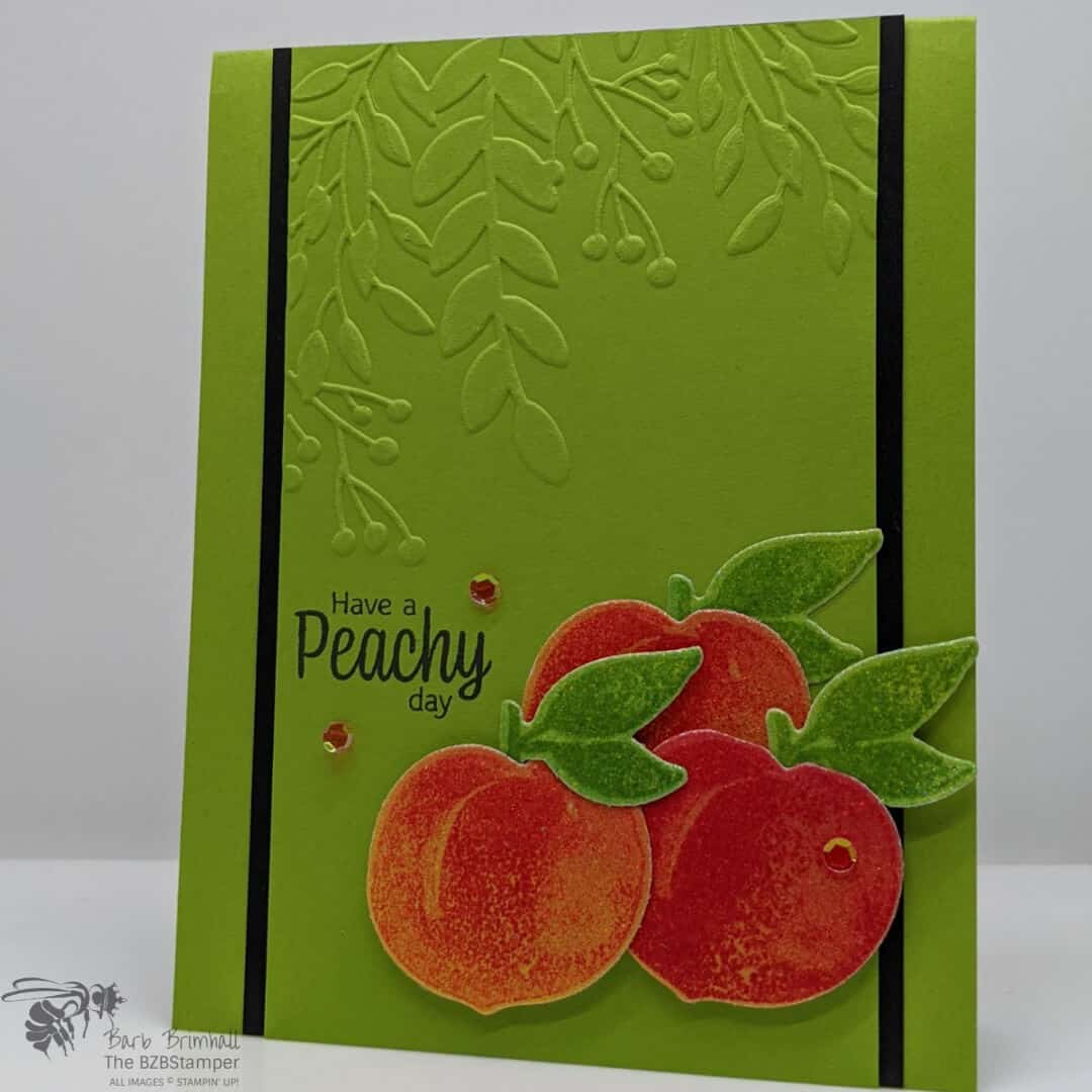 Stampin' Up! Rainbow Paper to make peach images