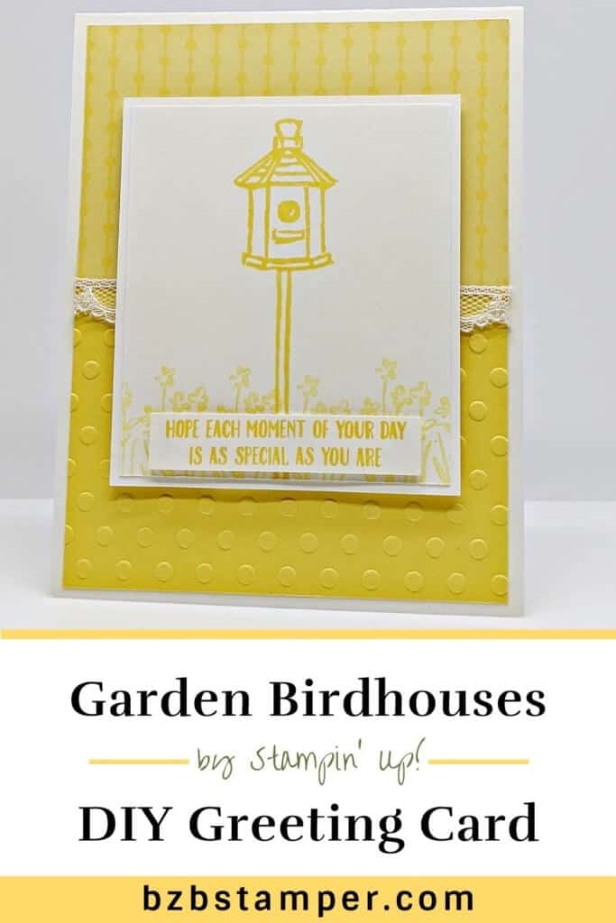 Garden Birdhouses Stamp Set by Stampin Up! in Yellow