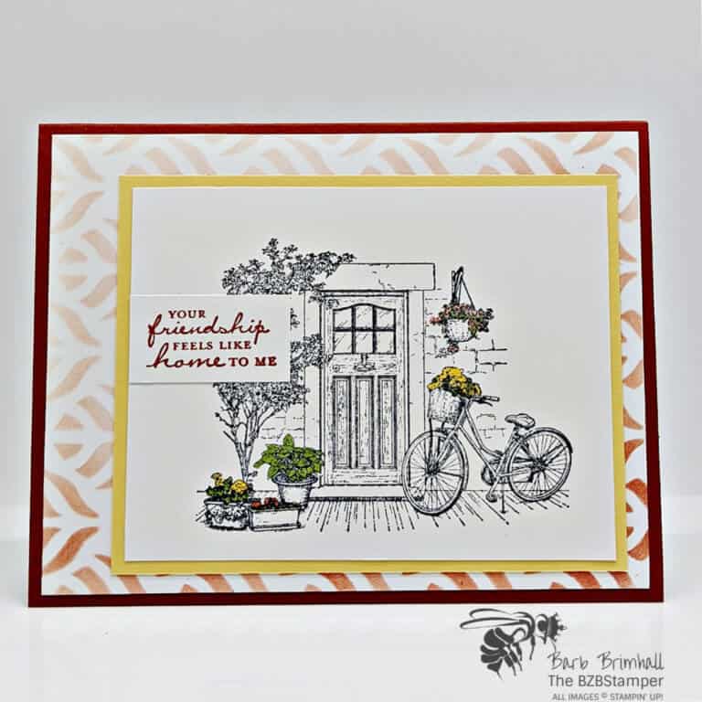 Cardmaking Tutorial using Stampin Up Masks in rusts