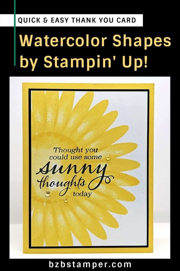 Watercolor Shapes by Stampin Up in yellow