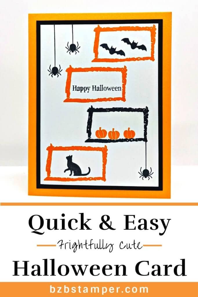 Quick DIY Halloween Card in Orange & Black