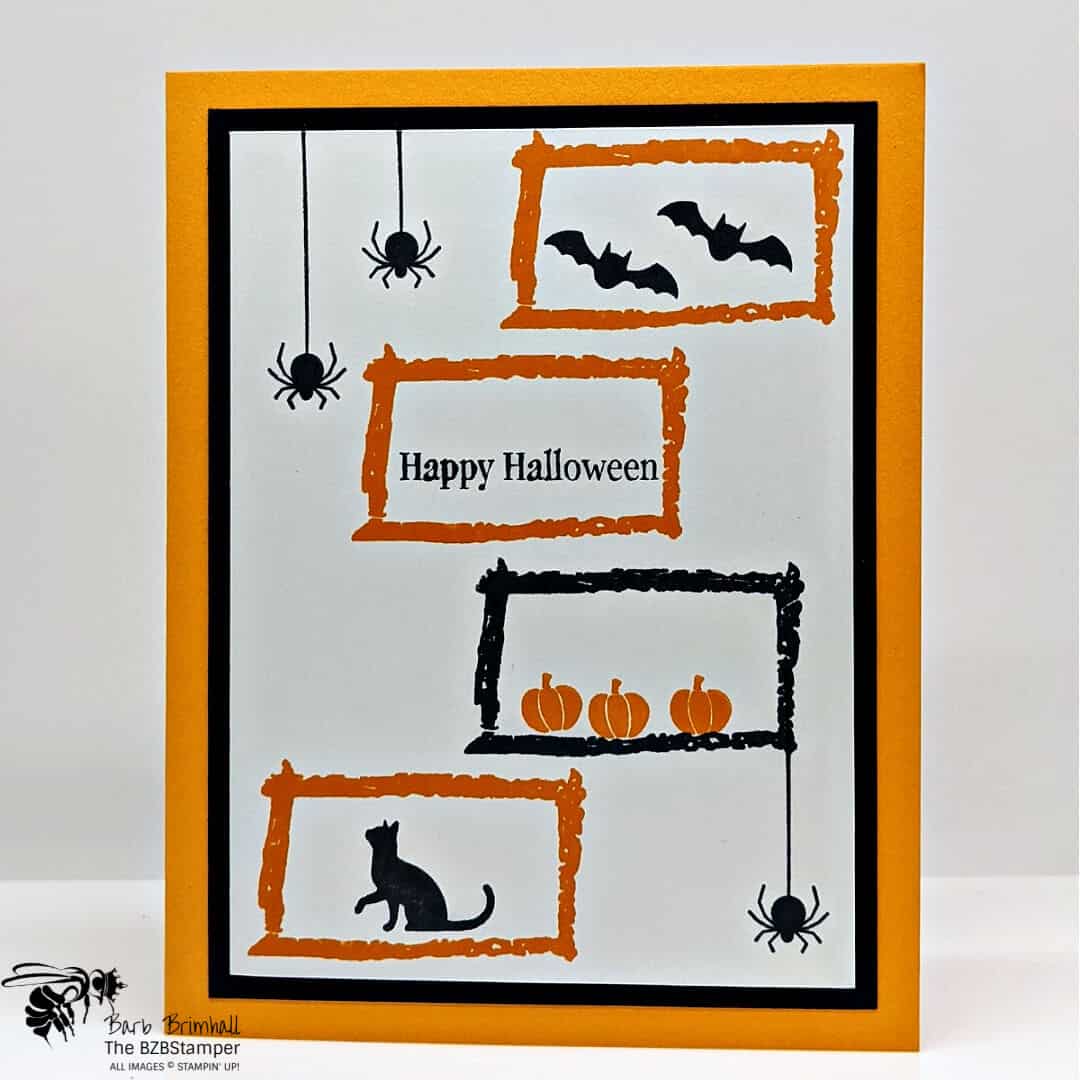 Quick DIY Halloween Card in Orange & Black