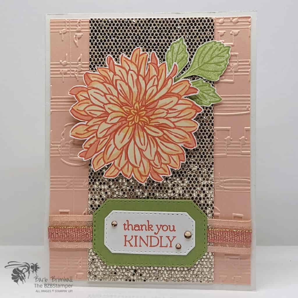 Delicate Dahlia Thank You Card by Stampin' Up!