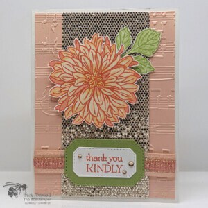 Delicate Dahlia Thank You Card For A Special Friend