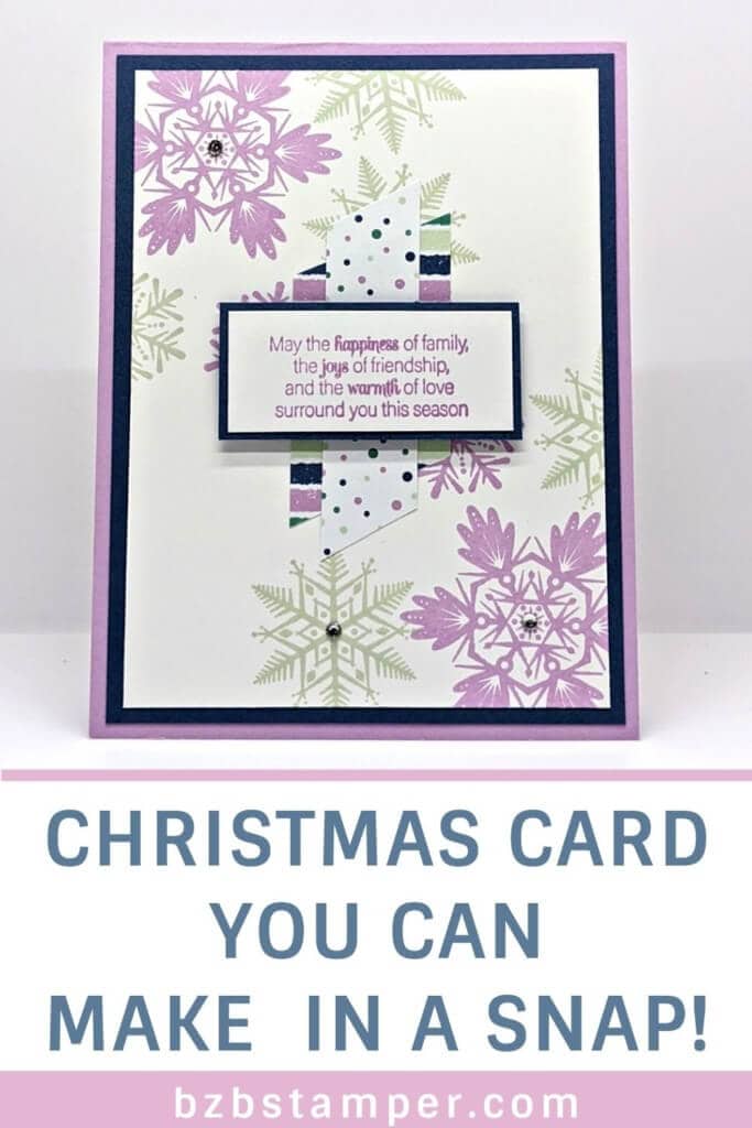 Merry Snowflakes stamp set in purple & blue
