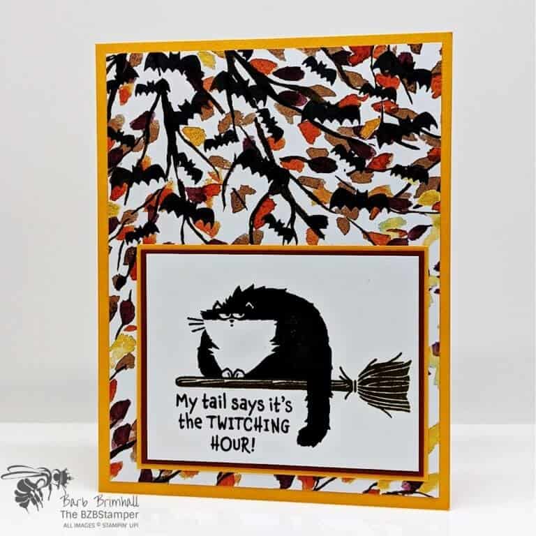 Clever Cats Stamp Set using Fall Patterned Paper