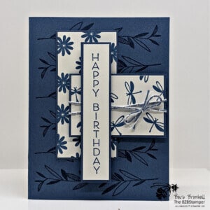 Blue Happy Birthday Card using a Stampin' Up! stamp set