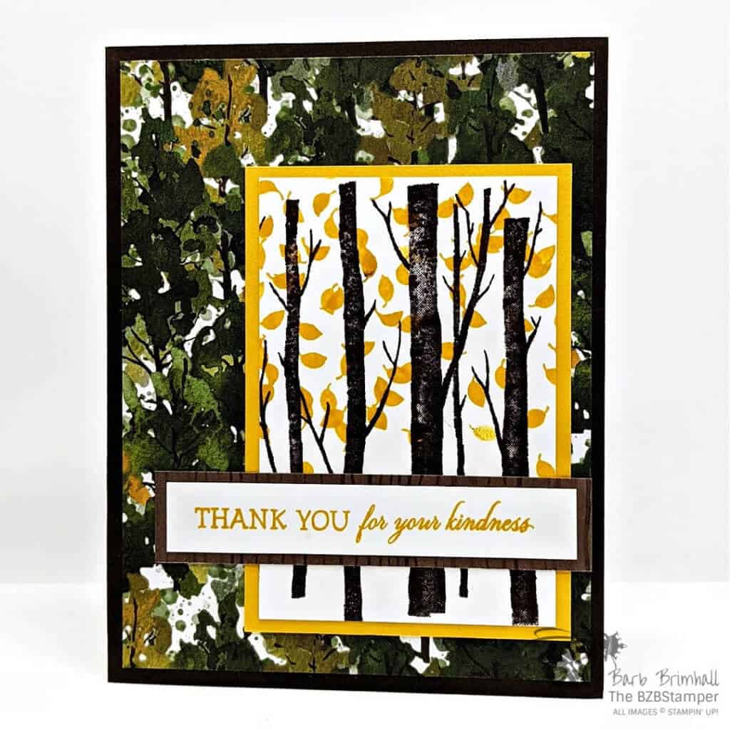 Nature Thank You Card featuring the Welcoming Woods Stamp Set by Stampin' Up!