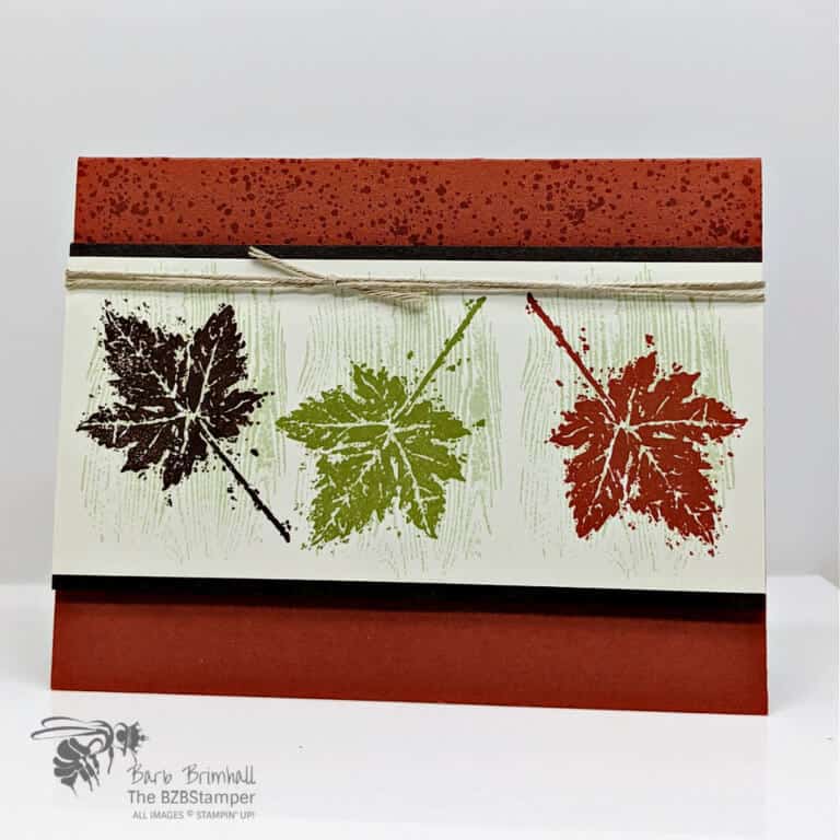 3 Leaf Card featuring the Gorgeous Leaves Stamp Set by Stampin' Up!
