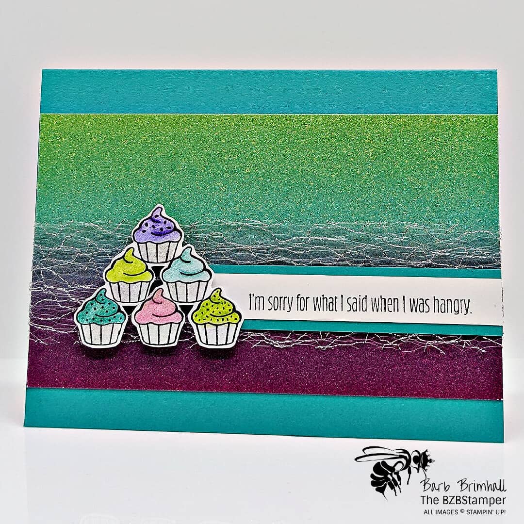 Cute Handmade Card with Cupcakes
