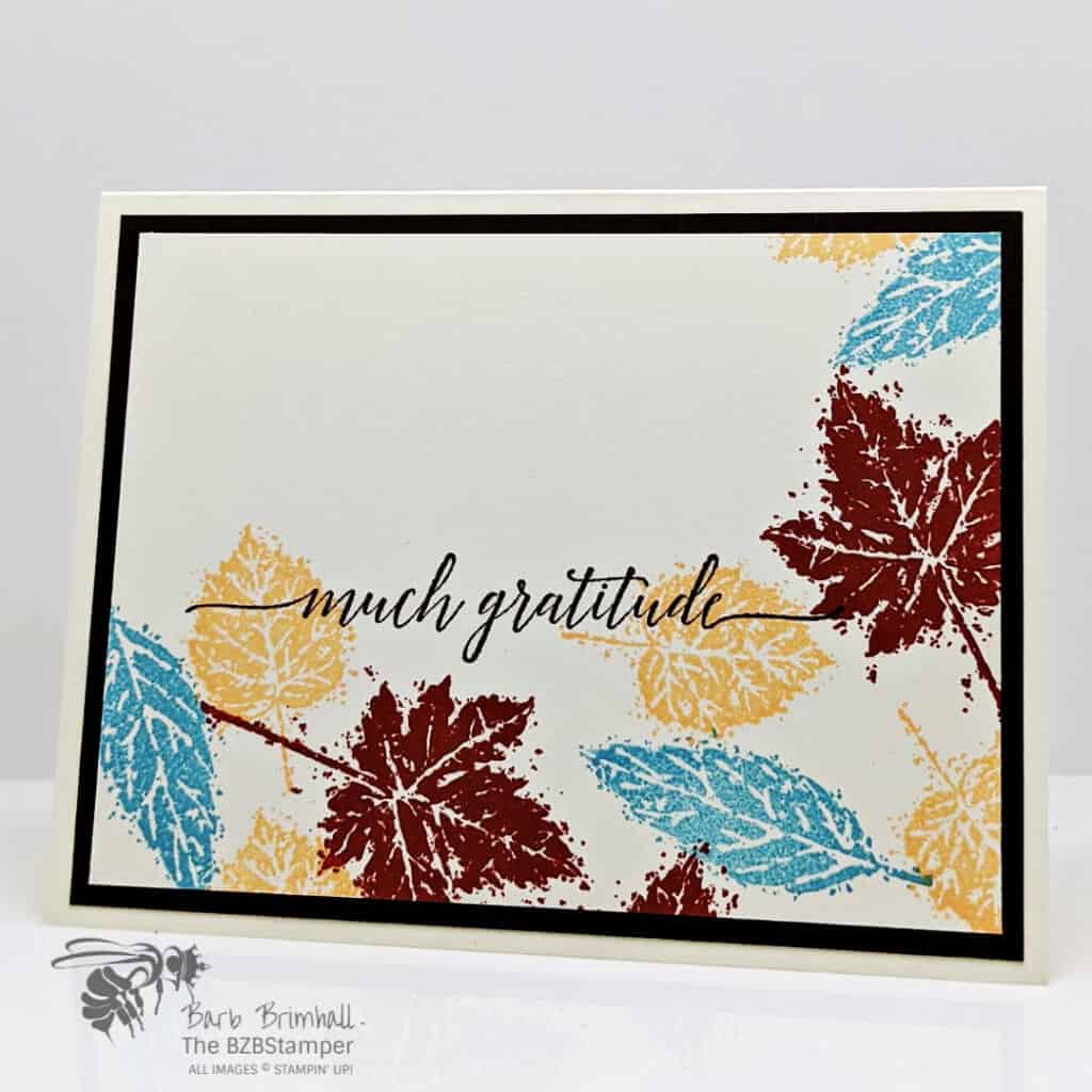 Autumn Leaves Card featuring the Gorgeous Leaves Stamp Set