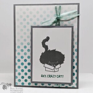 Crazy Cat card featuring the Clever Cat Stamp Set by Stampin' Up!