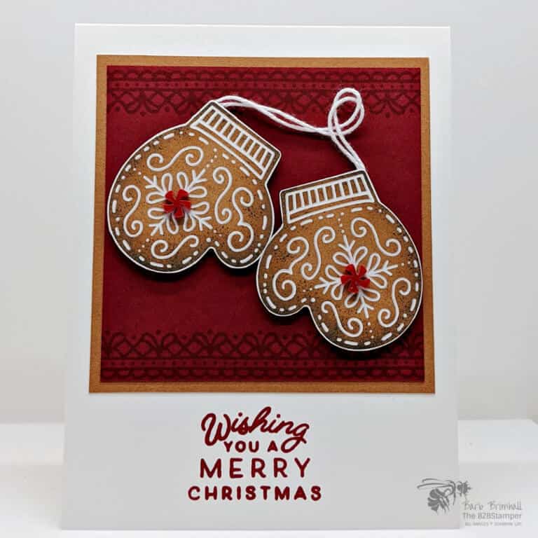 Mitten card using the Frosted Gingerbread Bundle by Stampin Up!