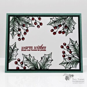 Poinsettia Petals Stamp SEt by Stampin' Up! in green and red
