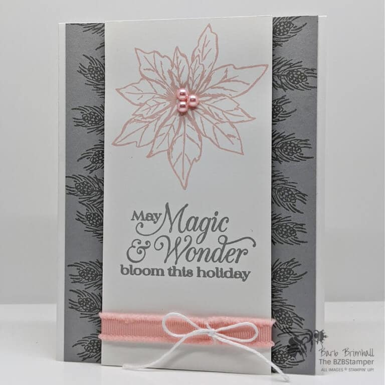 Poinsettia Petals Stamp Set in Pink