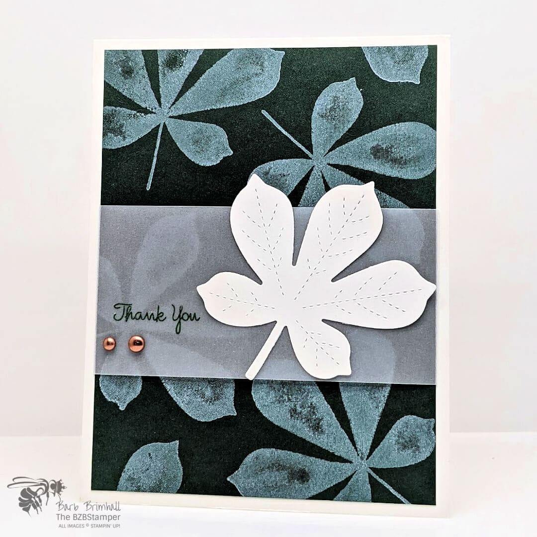 Stampin Up Stitched Leaves Dies with Love of Leaves Stamp Set