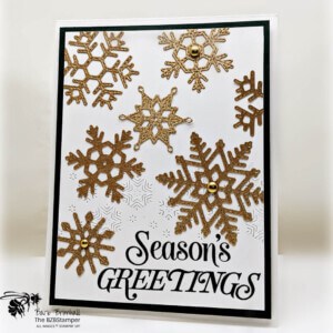 Gorgeous Gold Snowflakes Greeting Card