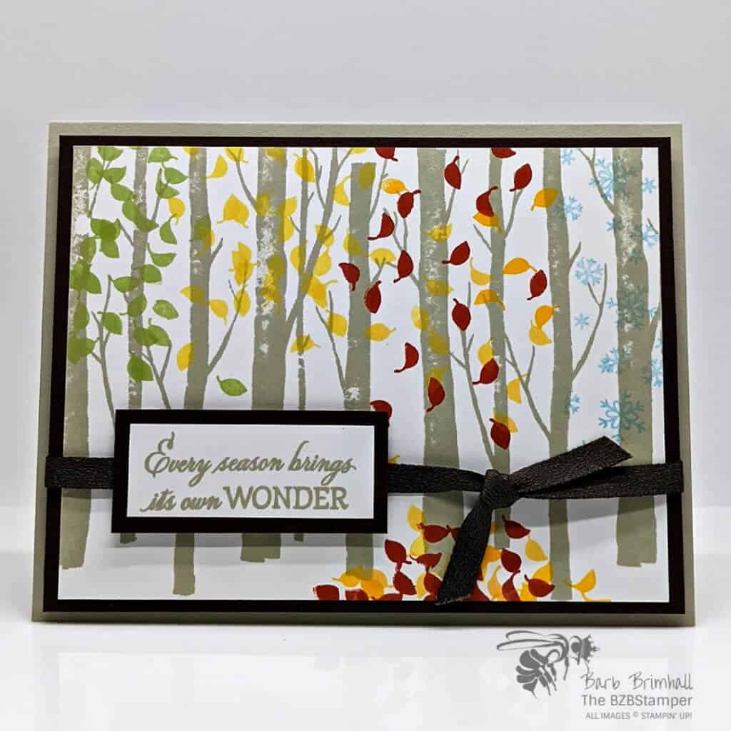 WElcoming Woods Stamp Set by Stampin Up! Handmade Card