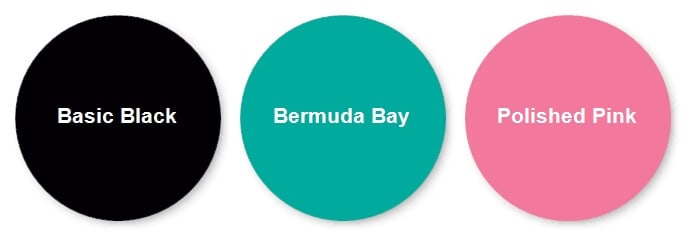 Cardmaking Color Combination in Bermuda Bay, Polished Pink and Black