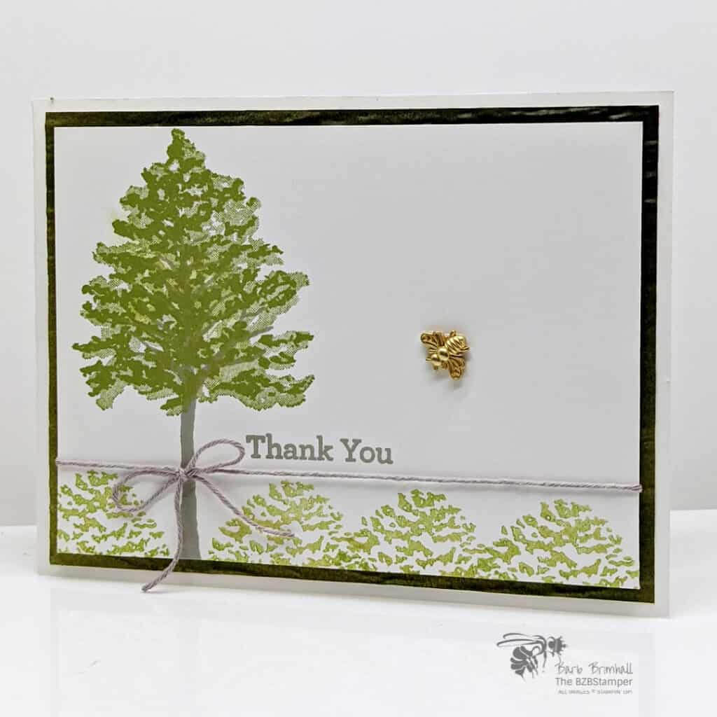 Beauty of Friendship Card in Green with a Bee Embellishment