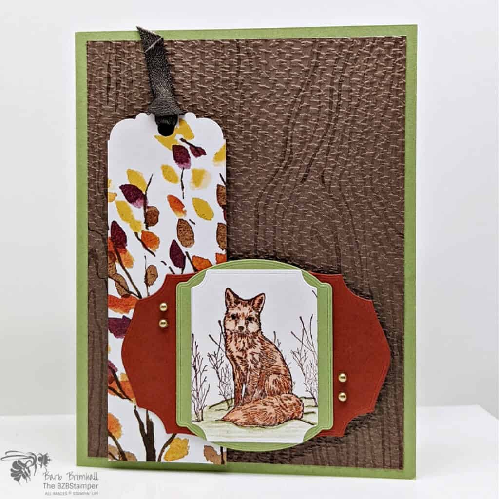 Nature's Beauty handmade card with a cajun craze fox image