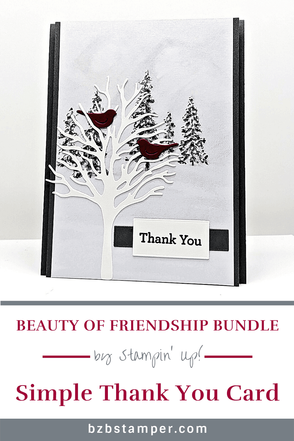 Beauty of Friendship Bundle Thank You Card - Barb Brimhall, The BZBStamper