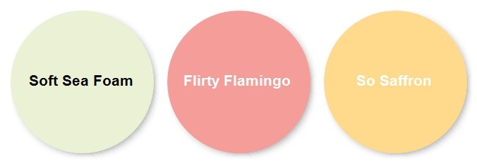 Cardmaking Color Combination in Soft Sea Foam, Flirty Flamingo and So Saffron