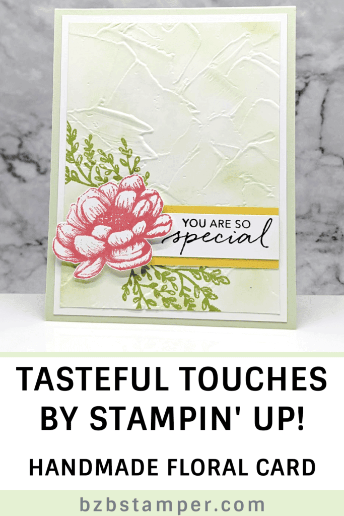 Tasteful Touches Stamp Set by Stampin' Up! in pink and green