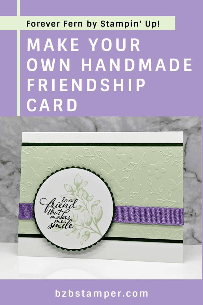 Tasteful Touches Stamp Set by Stampin' Up! in green and purple