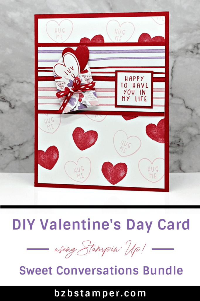 Red and Purple Valentine's Day Handmade Card