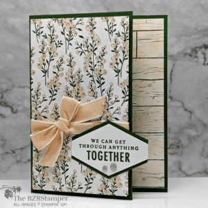 Stampin' Up! Blessings of Home card in peach & green