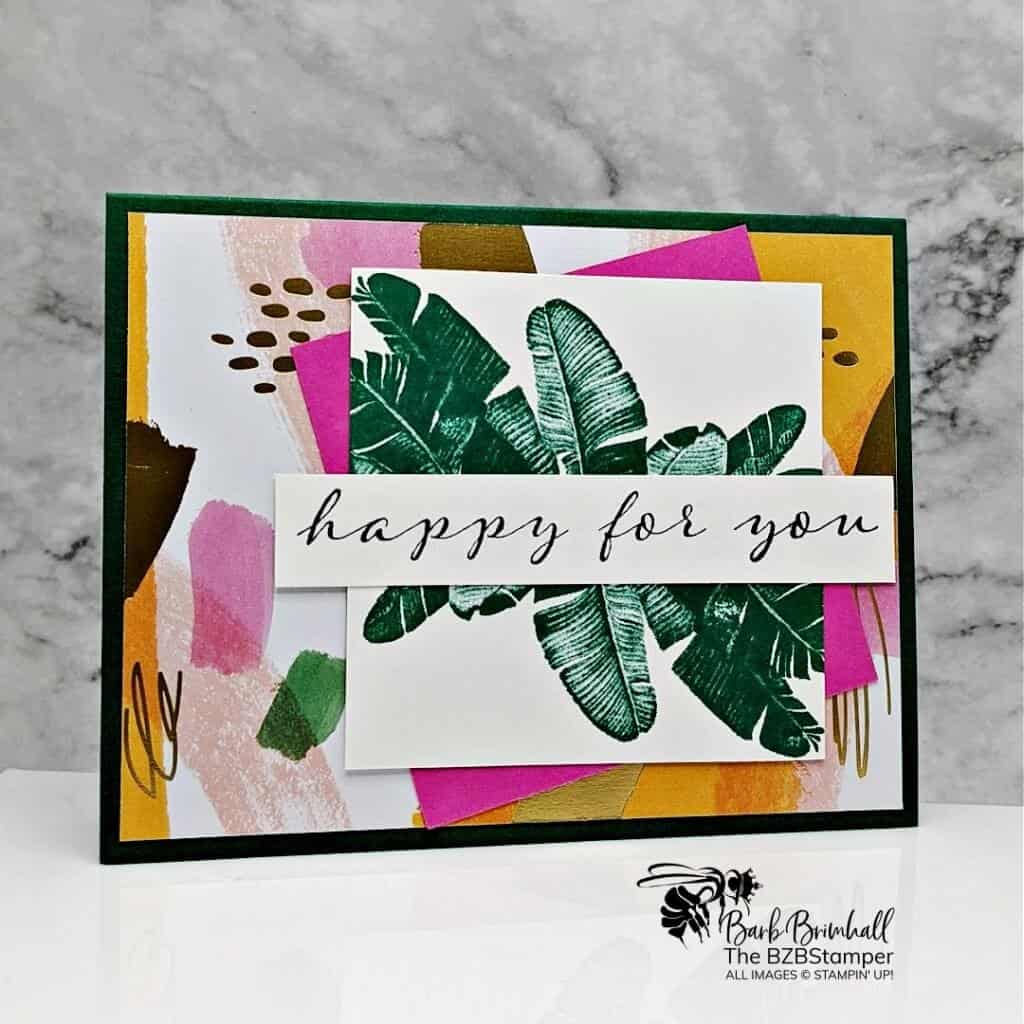 Handmade Card with a Tropical Vibe