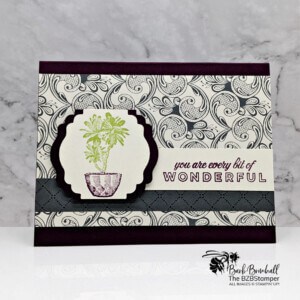 Purple and Gray Stampin' UP! Island Vibes Stamp Set card