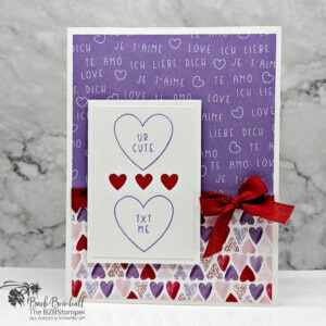 Purple and Red Valentine's Day Card