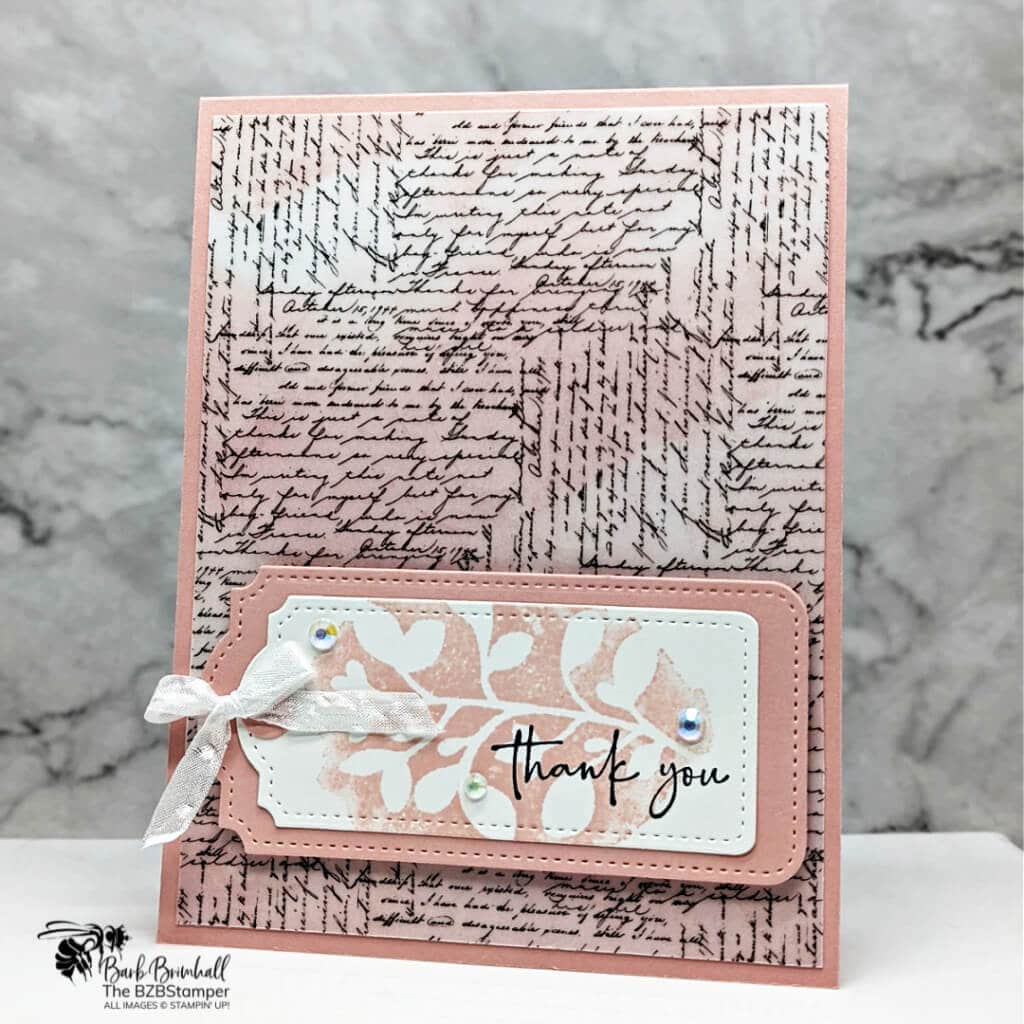 stampin up amazing silhouettes in pink and black
