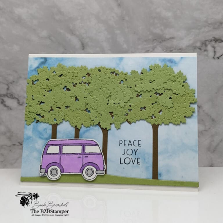 Trees and VW bus handmade card using Stampin' Up! supplies