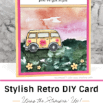 Handmade card with a retro feel featuring a VW Van