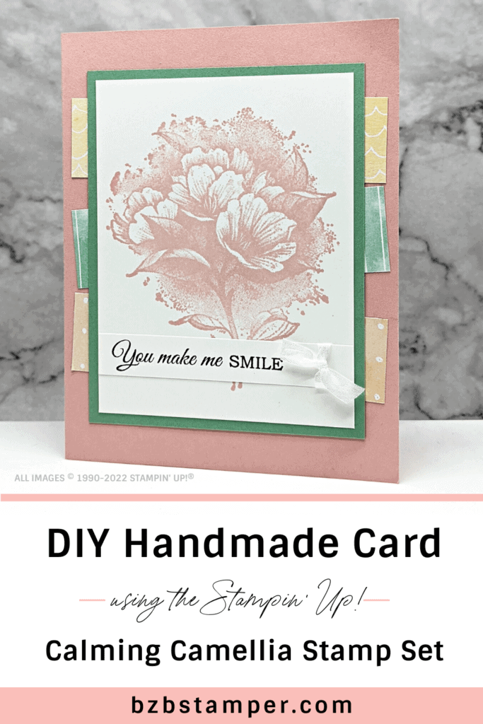 Beautiful handmade card in soft colors wiith pretty paper.