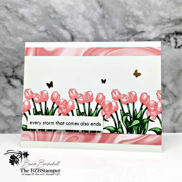 Pink Tulip Card using the Flowering Rain Boots Stamp Set by Stampin' Up!