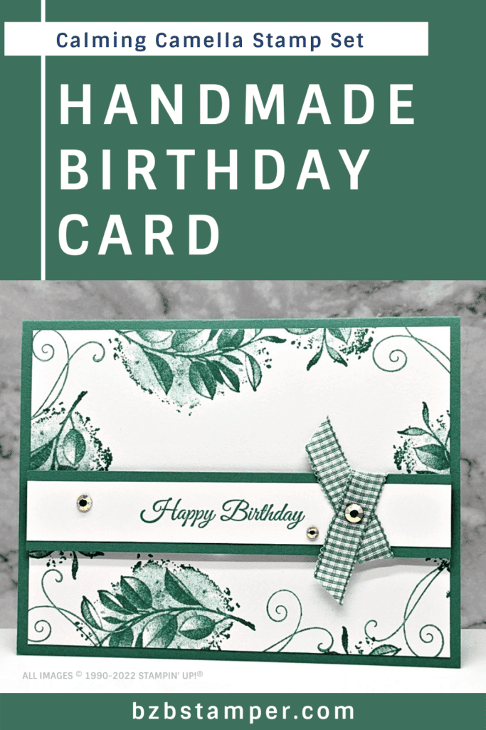 Beautiful handmade DIY card in a monocromatic green